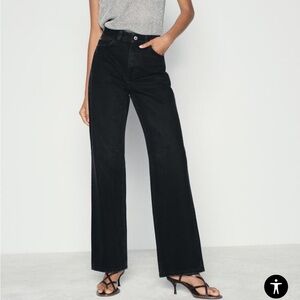 Zara Black Wide-Leg Jeans